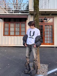 T恤短袖 Lmyer 印花ins爆火宽松情侣同款 基础 简约百搭 Undercover