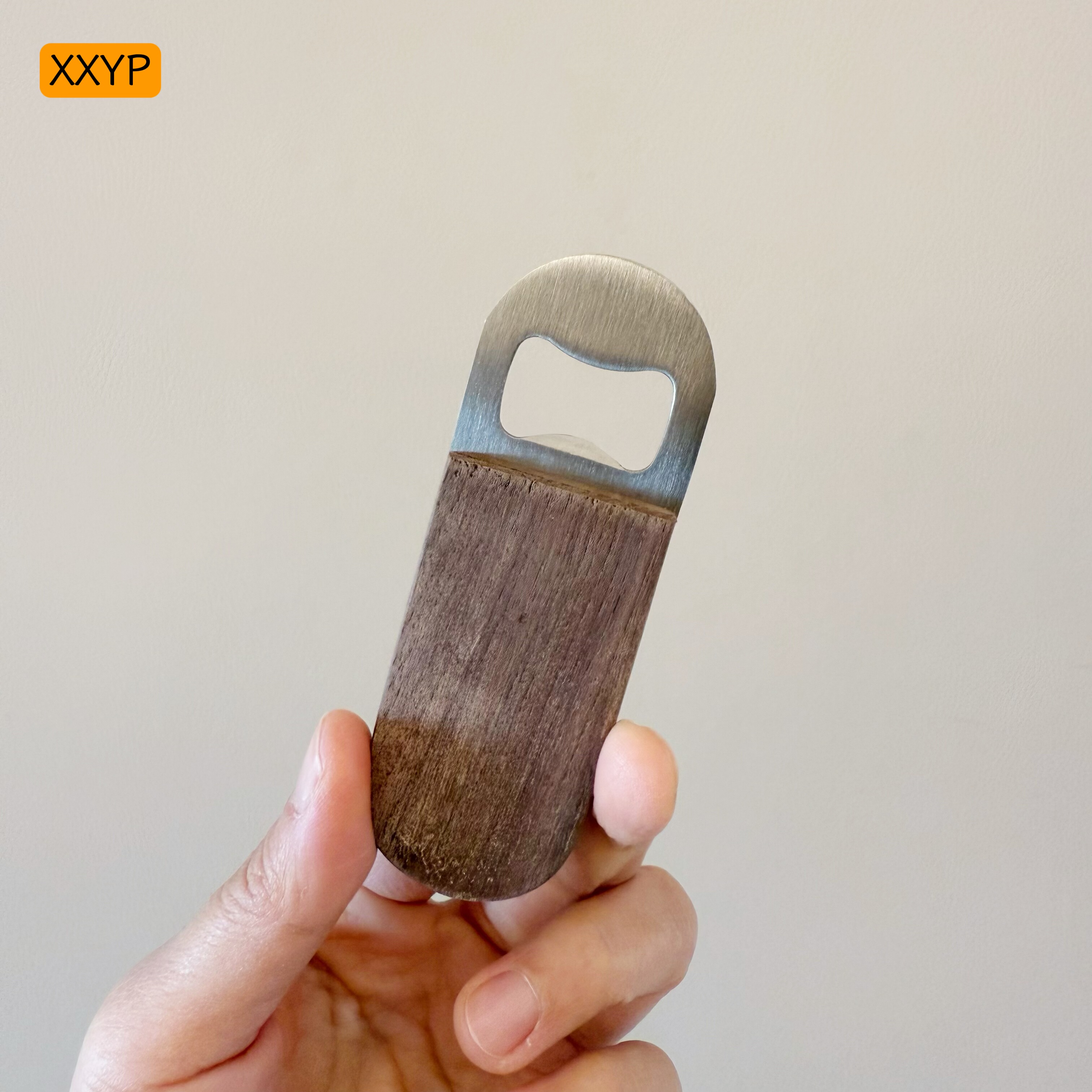 出老美木质金属开瓶器便携式啤酒瓶开盖器DIY手工小工具啤酒起子