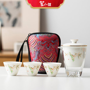 收纳包一壶三杯旅游快客杯女生泡茶壶 便携式 旅行茶具套装 2025新款