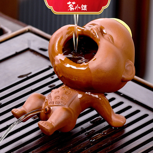 创意紫砂尿童茶宠家用可养茶台摆件趣味撒尿娃娃茶玩功夫茶具配件