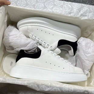 小白鞋女2025新款百搭厚底松糕真皮内增高情侣板鞋男