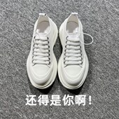 2025新款 男 系带老爹鞋 帆布小白鞋 女厚底松糕增高春秋季