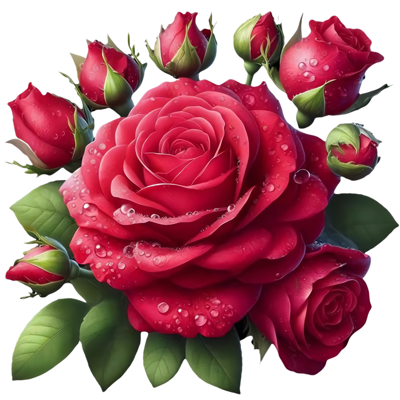 大红玫瑰花贴纸卧室浴室冰箱室内墙面装饰遮瑕花朵贴画仿真3d防水