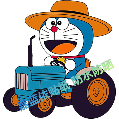 创意机车哆啦A梦贴纸卡车汽车电动车车身装饰卡通动漫贴画自粘贴