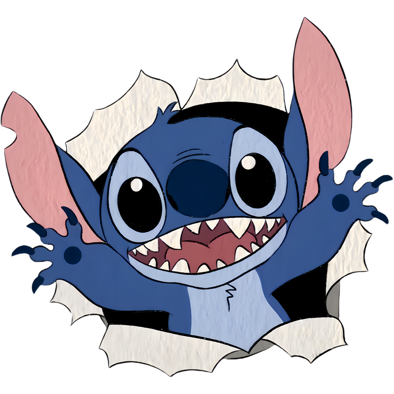 搞怪可爱史迪仔贴纸浴室行李密码箱门柜装饰遮瑕动漫贴画防水自粘