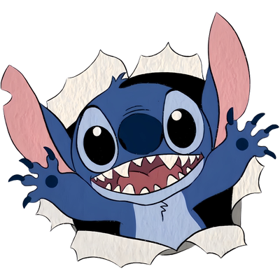 搞怪可爱史迪仔贴纸浴室行李密码箱门柜装饰遮瑕动漫贴画防水自粘