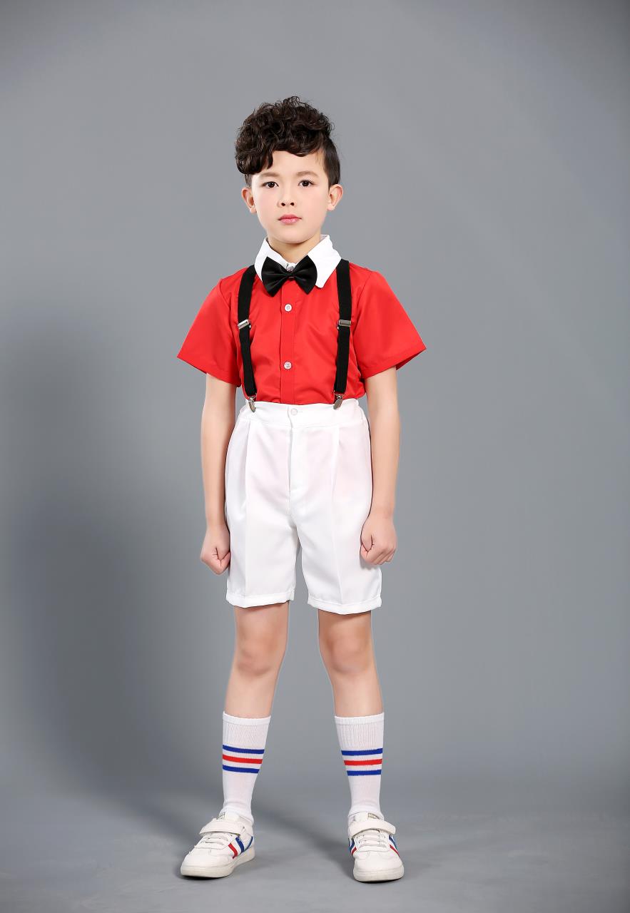 六一儿童合唱服演出服中小学生背带裤校服主持人幼儿园毕业照表演