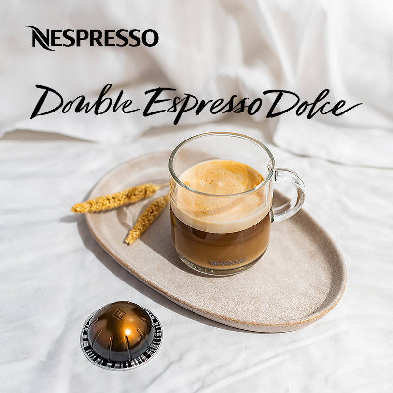 NESPRESSO雀巢胶囊咖啡 Vertuo系列甜美双份浓缩进口黑咖啡10颗装