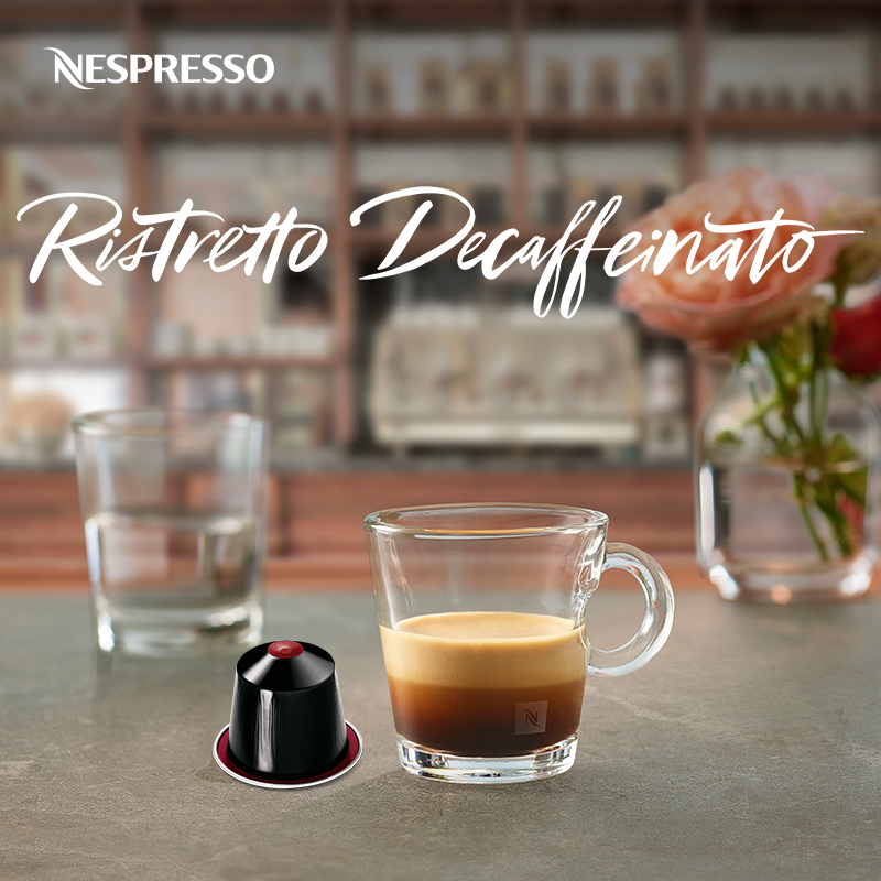 NESPRESSO胶囊咖啡 芮斯崔朵低因 瑞士进口意式浓缩黑咖啡10颗装