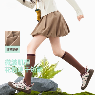 女童花苞裙夏季2026新款早秋儿童运动短裙子春秋速干中大童半身裙