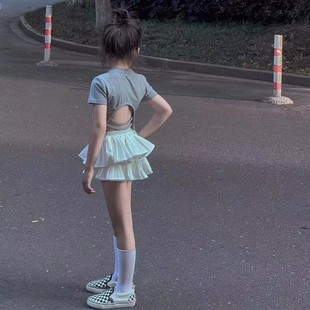 童装女童ins网红韩版百褶裙春夏a字裙半身裙裤蓬蓬蛋糕裙超短裙子