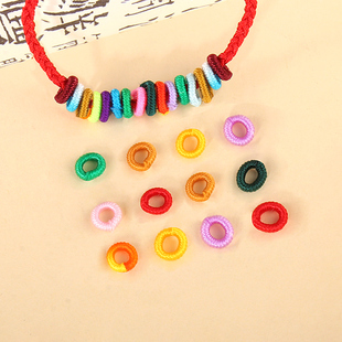 线圈编绳手链配件彩色无痕菠萝结固定圈红绳手工编织手绳DIY材料