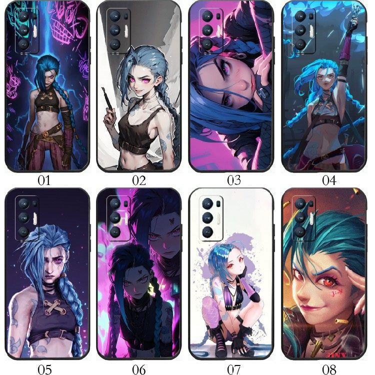 英雄联盟LOL金克丝 适用 OPPO Reno4 Pro/A55/K/6+/A52/A32/A93/5 Z/A95/A93s/A11s/A56/A55s/K9/K7x/手机壳