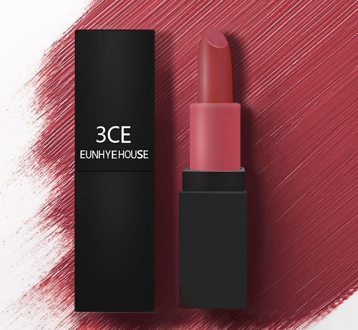 正品3ce eunhye house方管啞光雾面口红 玫瑰豆沙色脏橘色正红色