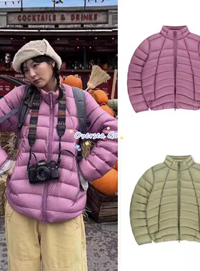 现货 sunlove 姜涩琪同款 韩系百搭轻薄保暖立领排骨羽绒服外套女