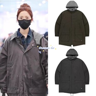 现货coyseio 杨超越同款日系复古可拆连帽工装风衣外套夹克大衣女