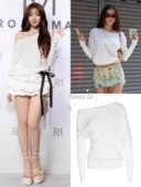 现货 套指T恤上衣女 辣妹斜肩百搭长袖 I.AM.GIA 易梦玲叶舒华同款