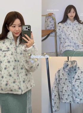 在途现货 atelier edition 25冬季新款 甜美立领摇粒绒夹克外套女