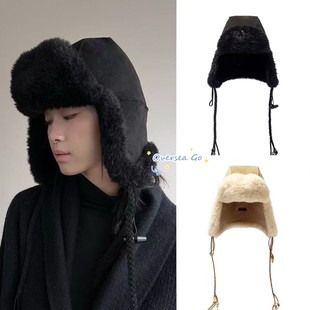 现货  OPEN YY 秋冬新款加绒保暖防风户外加厚护耳帽雷锋帽飞行帽