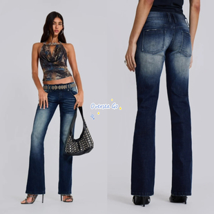 London 拖地长裤 2025新款 低腰微喇牛仔裤 女 复古修身 现货Jaded