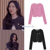 23秋冬新款 长袖 rest&recreation 现货 宣美同款 开叉修身 针织衫 女