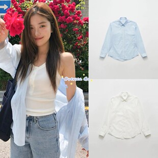 现货 the barnnet 八奶2025新款 翻领条纹薄款长袖衬衫防晒衣女