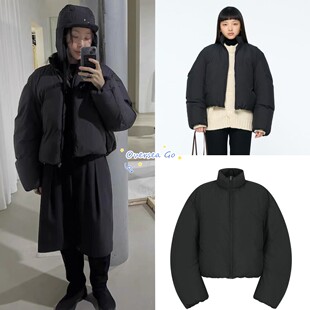 现货 amomento 25秋冬新款 Cropped Down 立领 蓬松羽绒服外套女