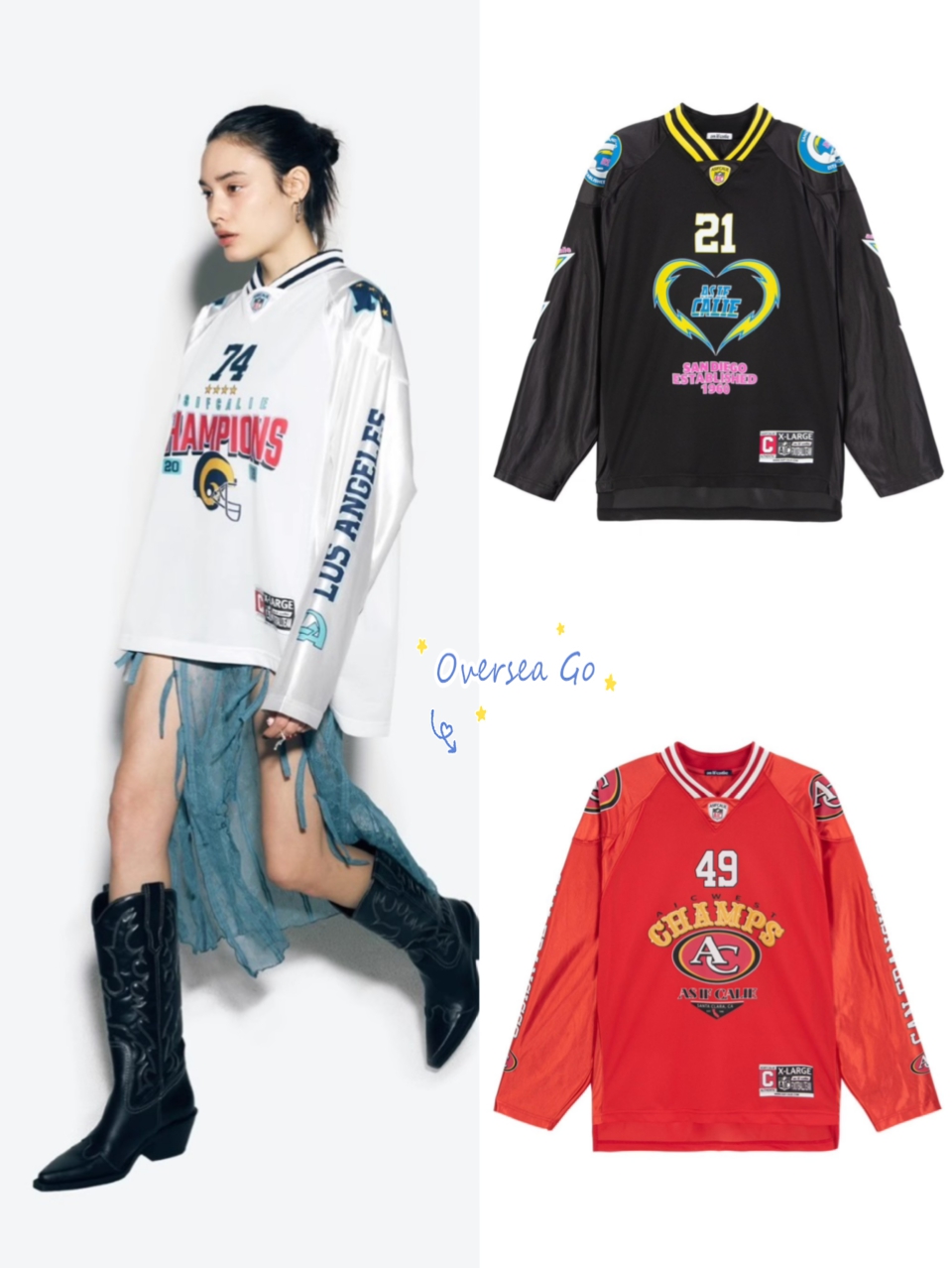 长袖t恤美式复古风字母男女同款