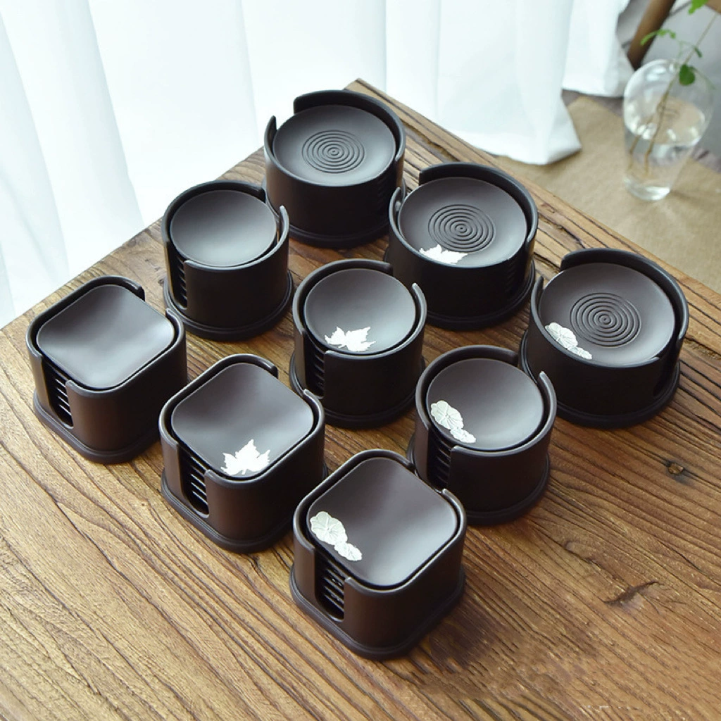 电木茶杯垫功夫茶道杯托隔热茶托杯托日式茶道家用茶垫组合套装