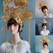 新娘头饰古装 头饰凤冠皇冠秀禾饰品影楼拍照 国风流苏发饰新娘中式