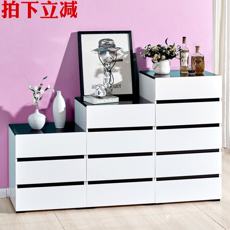 简约现代三四五斗柜黑白色烤漆卧室电视柜客厅储物收纳组合抽屉柜|msdalam kategori perabot kediaman, kabinet, Dada Laci - dari Buy2taobao.com untuk memberikan perkhidmatan ejen Taobao profesional membeli