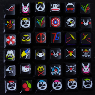 墨氏订制另类个性透光定制分色彩色键帽abs k70k95黑寡妇蜘蛛雷蛇