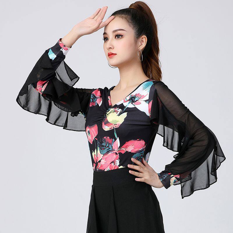 国标摩登舞上衣女新款舞