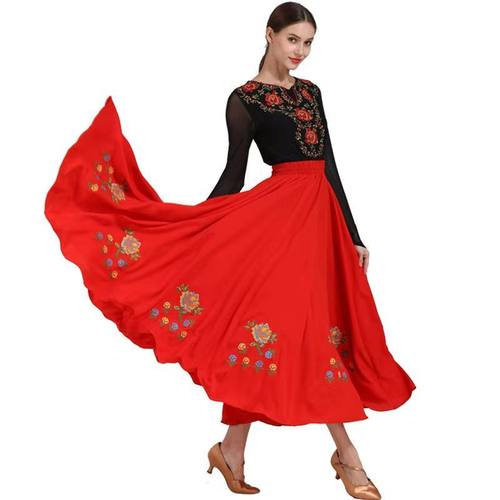 新疆舞蹈裙半身大摆裙子