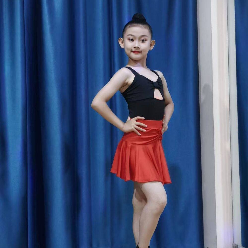 拉丁舞服女童练功服夏季