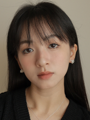 小众高级感925银女串珠花簇耳钉