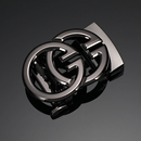 男士 带头腰带打孔头 皮带扣头卡槽自动扣潮流平滑扣3.5cm双G卡扣裤