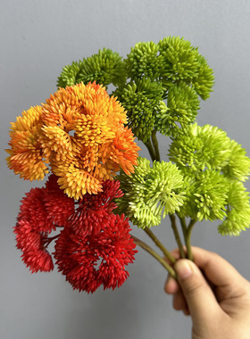 软胶米仔果仿真花厂家 绣球果假花手感多肉植物软装花艺软胶花菜