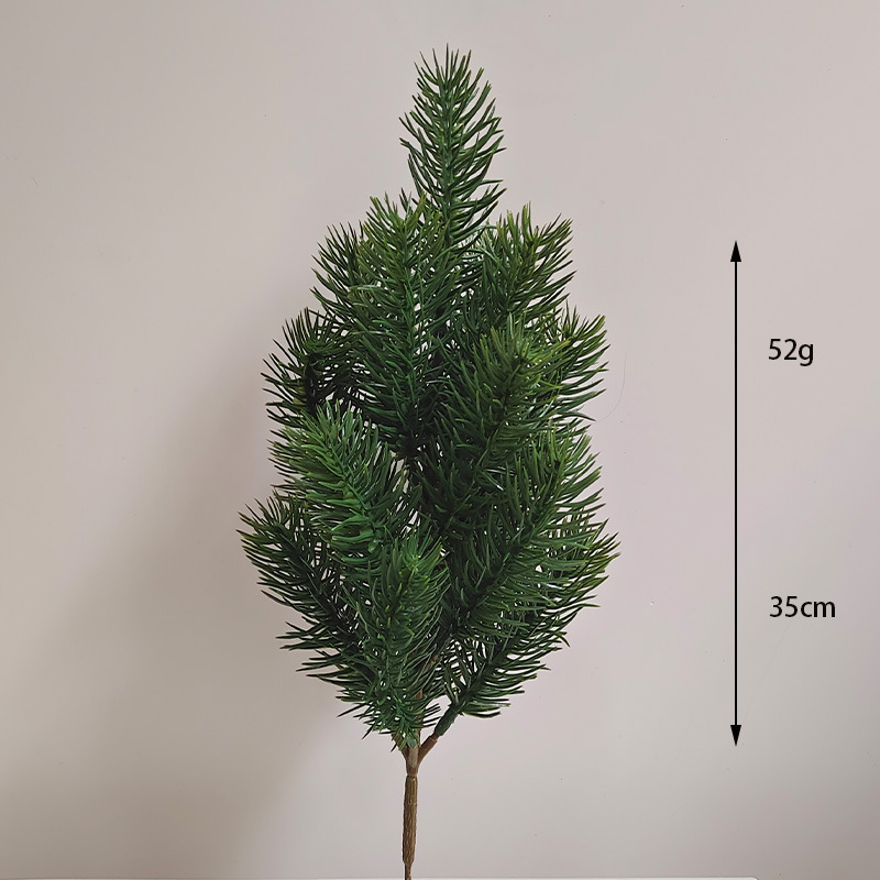 人造假植物松针 圣诞节室内节庆装饰背景墙插花松树仿真松针单支