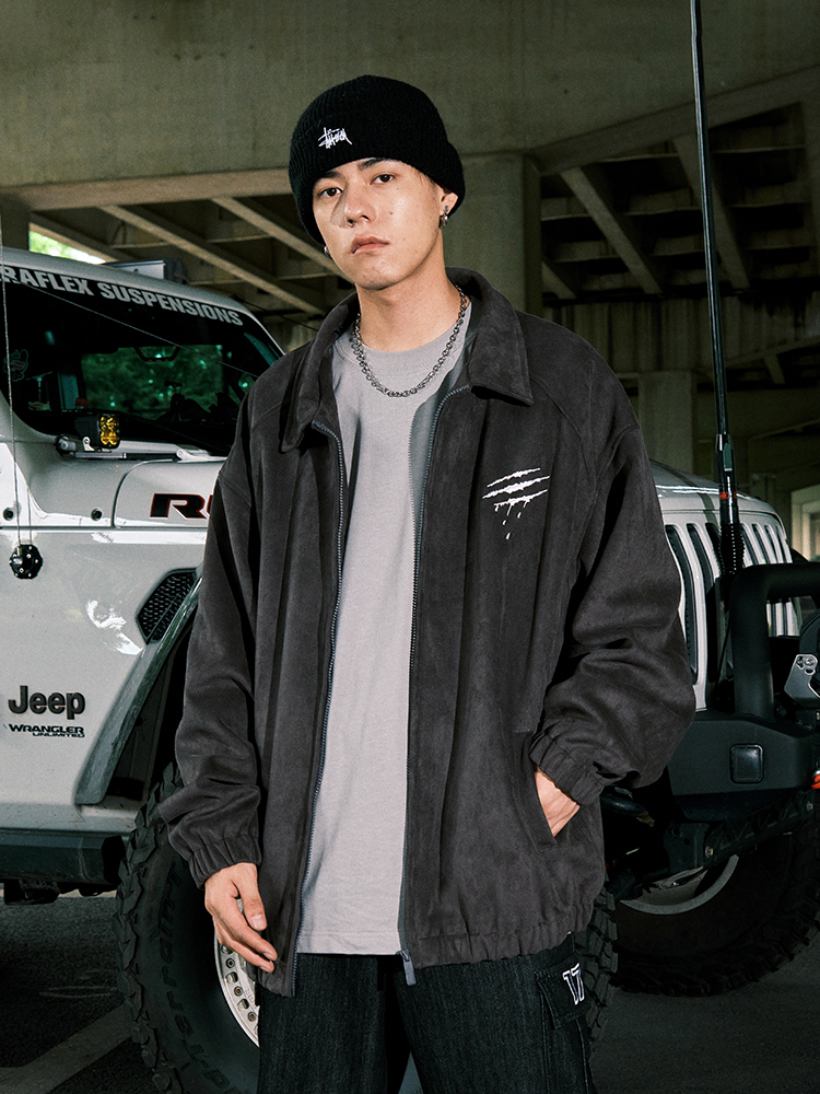 抓痕夹克SuaMoment春秋