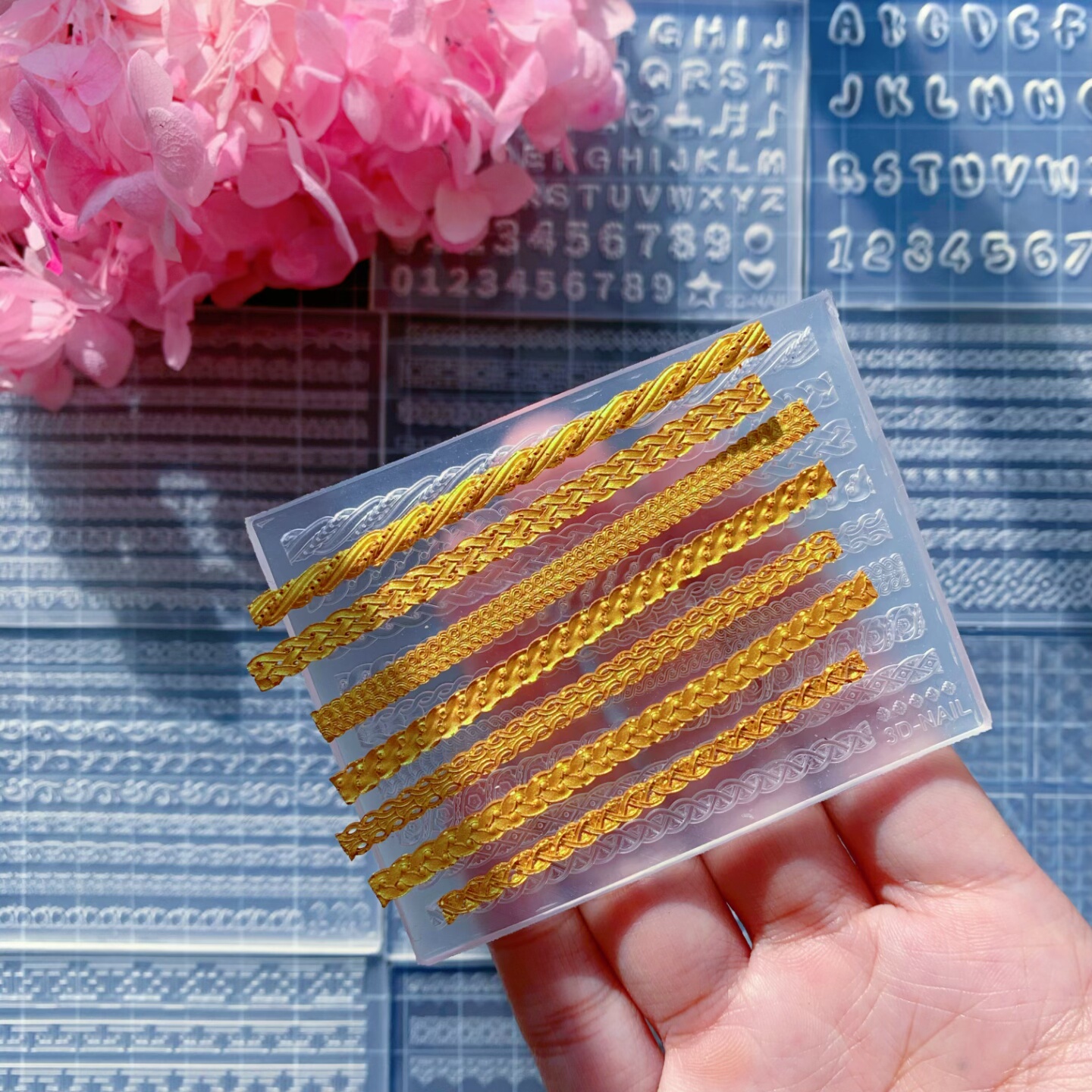 蕾丝花边中式古风条纹巴洛克浮雕翅膀字母数字蝴蝶结粘土uv胶模具