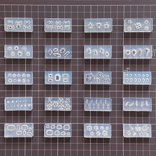 宝石钻石迷你皇冠巴洛克南瓜蝴蝶结羽毛金平糖爱心uv胶用硅胶模具