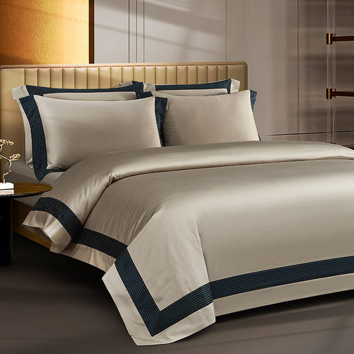 轻奢140支长绒棉色织提花四件套