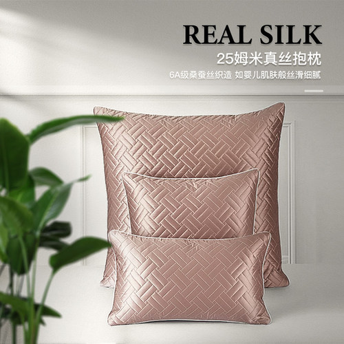 真丝蚕丝大靠枕抱枕中国床品家用