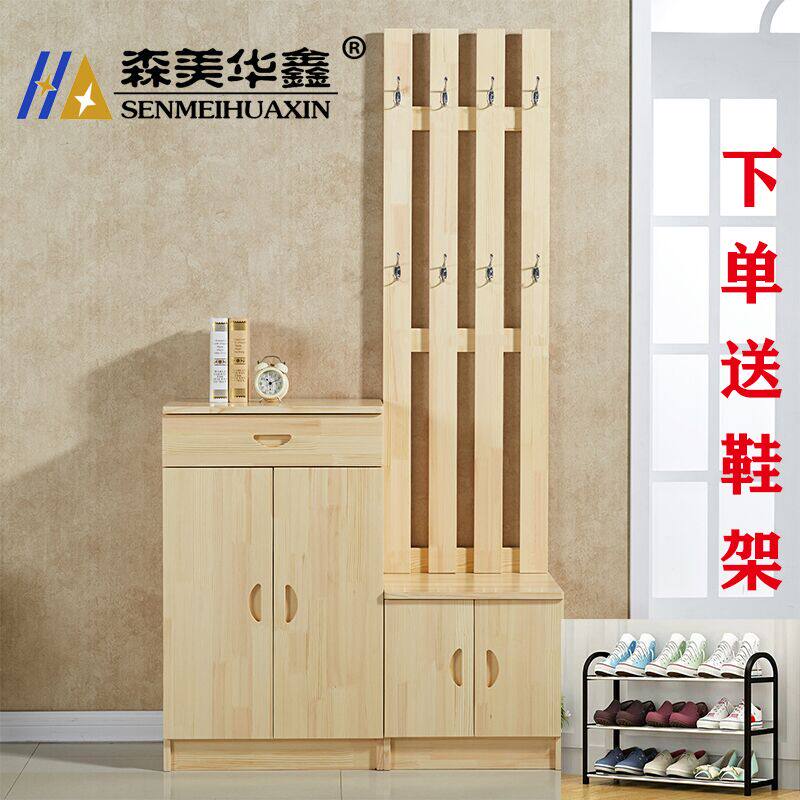 实木鞋柜衣架一体多功能组合衣帽柜对开门超薄家用门口客厅玄关柜|ruв категории жилой мебели, кабинет, чистка - от Buy2taobao.com для оказания профессиональной услуги покупки агента Taobao
