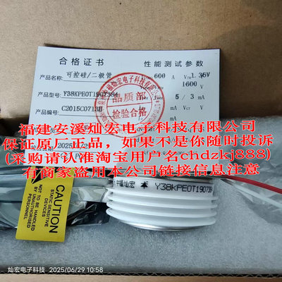 生产厂家 可控硅Y38KPEOT19I07384 Y38KPEOT19107384  晶闸管
