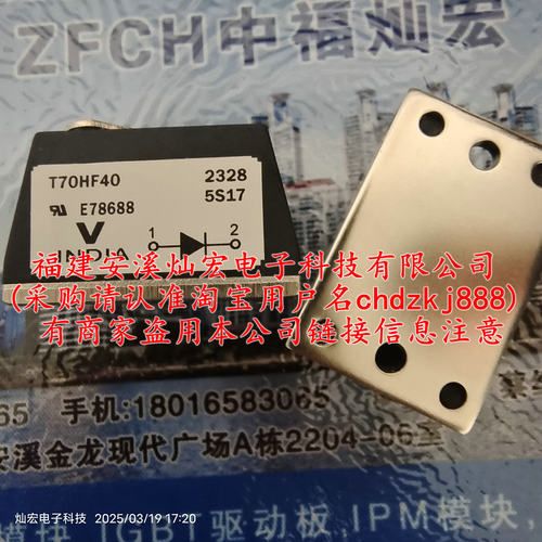 VISHAY二极管模块VS-T70HF100 VS-T40HF120 VS-T40HF100