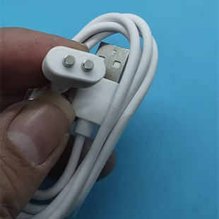 5MM7MM磁吸充电线适用两触点园跳蛋玩具失控补胎仪双圆孔2点磁吸