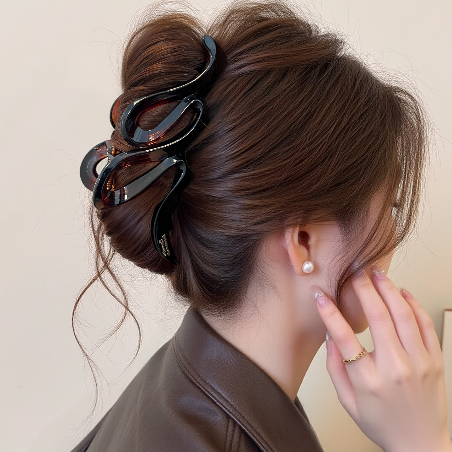 高级感早秋波浪抓夹女2025新款小众设计感后脑勺盘发鲨鱼夹子头饰,饰品/流行首饰/时尚饰品新,发饰,淘宝优惠券,粉丝福利购,淘宝优惠卷