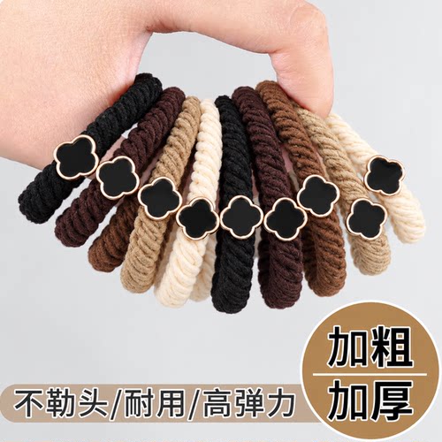 扎头发圈头绳不勒发无扎痕发绳女扎马尾高弹力耐用成人皮套橡皮筋